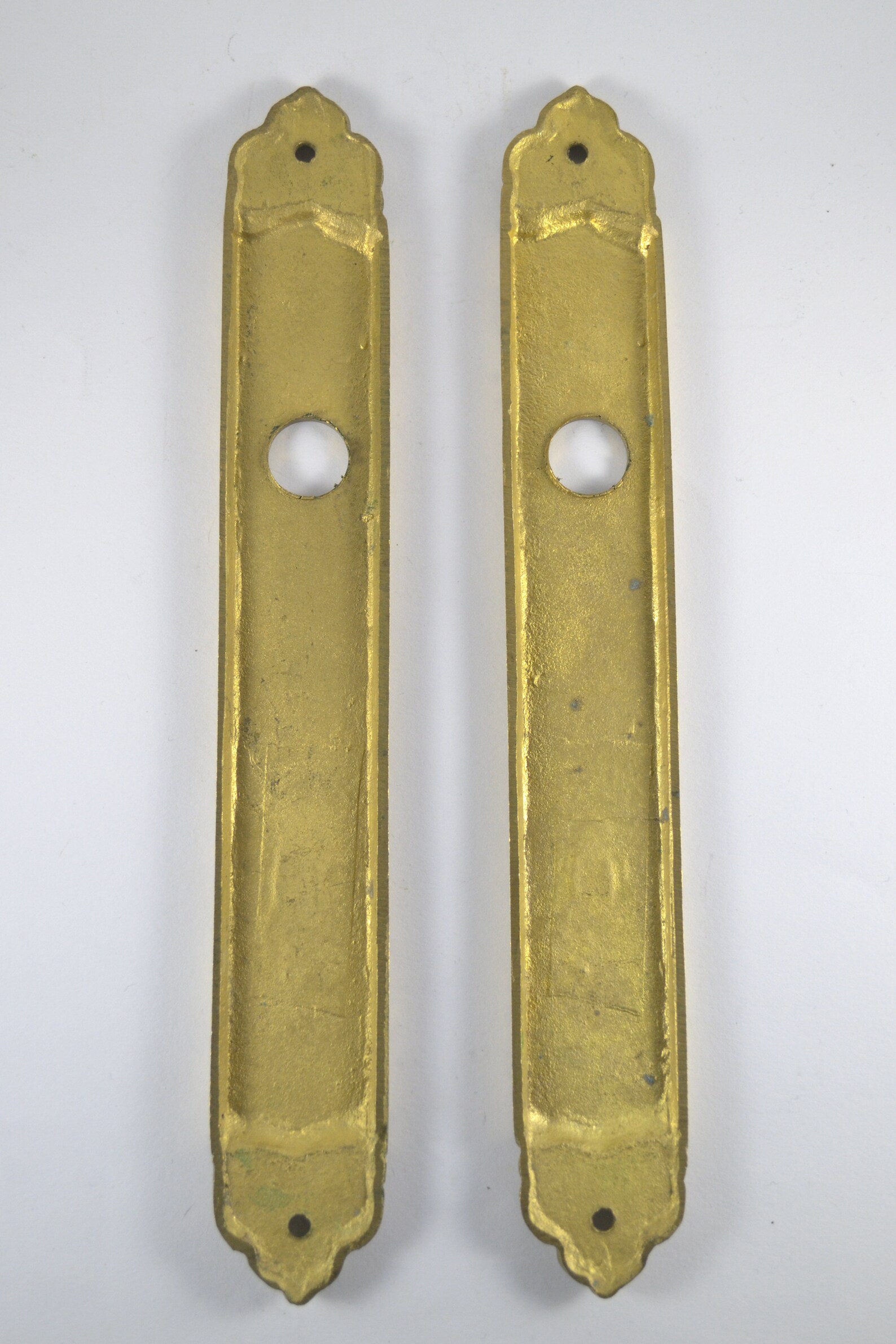 Vintage Solid Brass Door Plates Vintage Brass Findings Etsy