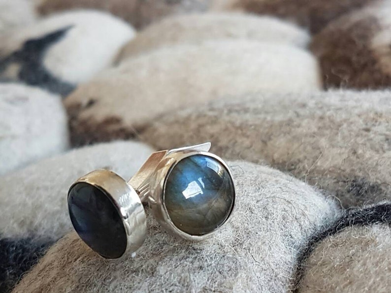 Handmade Cufflinks Labradorite /& silver
