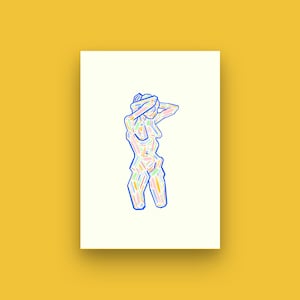 Colourful Woman Art Print