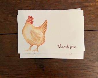 Chicken Thank You Card 4"x6" Printable Download