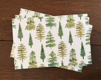 Pine Tree Note Card 4"x6" Printable Download