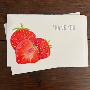 Strawberry Farm Danke Hinweis Karte 4 "x6" Printable Download, Hochzeit, Dusche, Bauernmarkt, Sommerparty, Klassenzimmer