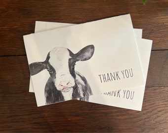 Cow Thank You Card 4"x6" Printable Download