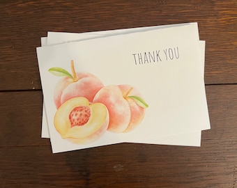 Peach Thank You Card 4"x6" Printable Download