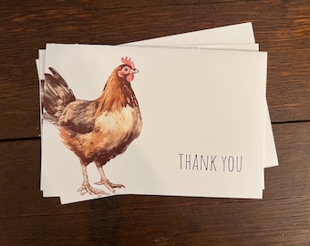 Chicken Note Card 4"x6" Printable Download