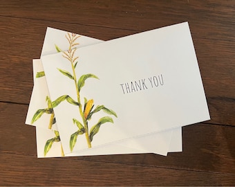 Corn Stalk Thank You Card 4"x6" Printable Download