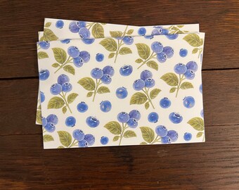 Blueberry Note Card 4"x6" Printable Download