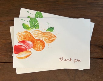 Peanut Thank You Note Card 4"x6" Printable Download