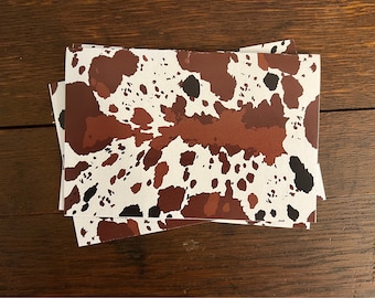 Cow Print Note Card 4"x6" Printable Download