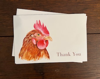 Chicken Note Card 4"x6" Printable Download