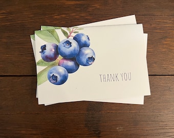 Blueberry Note Card 4"x6" Printable Download