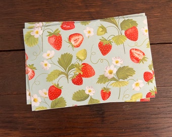Strawberry Note Card 4"x6" Printable Stationary Download