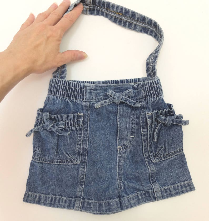 Recycled Denim Tote Denim Bows