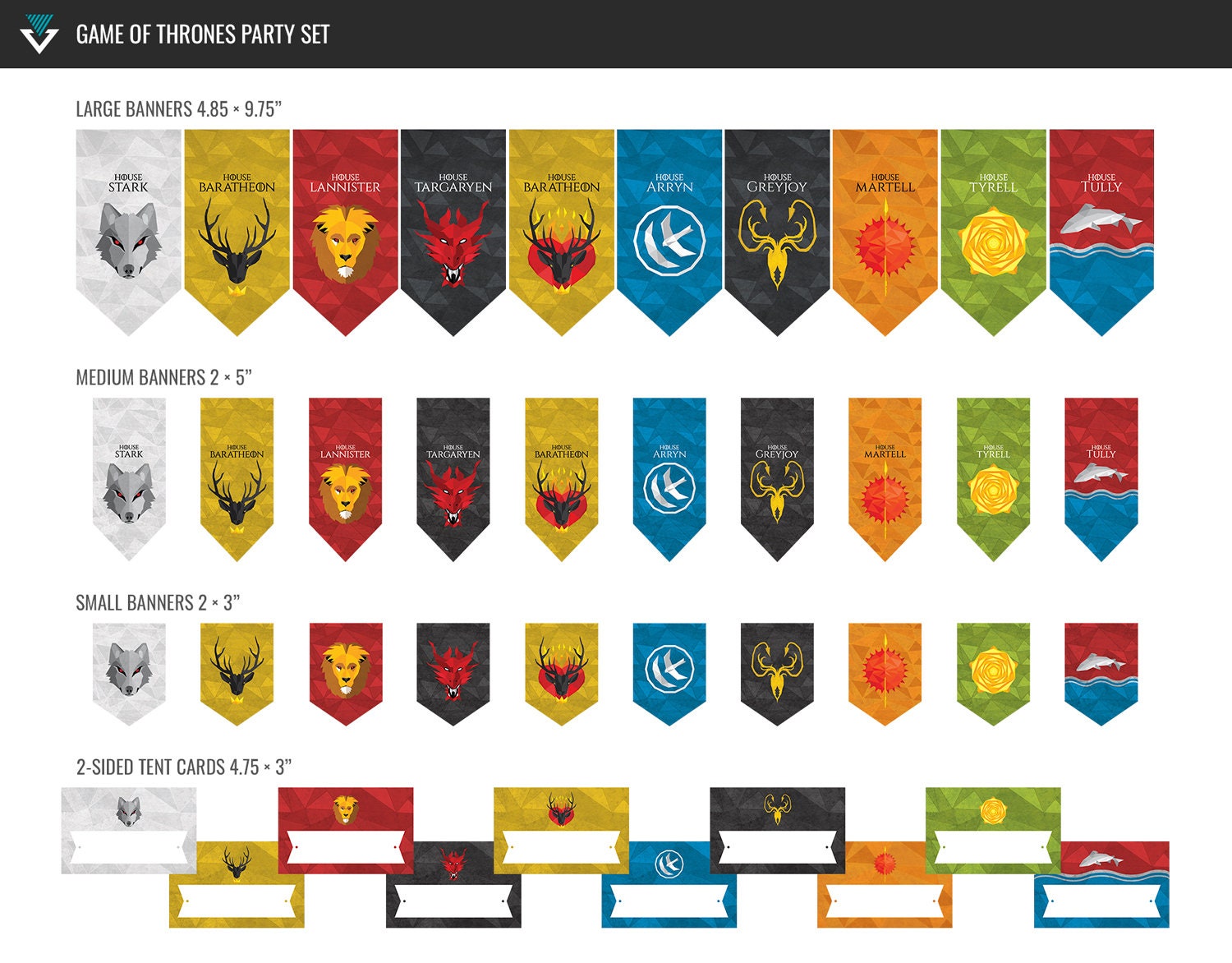 Game of Thrones Printable Party / Got Party Printable Decorations ...