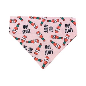 HOT STUFF Over The Collar Pet Bandana • Cat Bandana • Dog Slip On Bandana  • Pet Bandana • Slip On Cat Bandana • Ready to ship