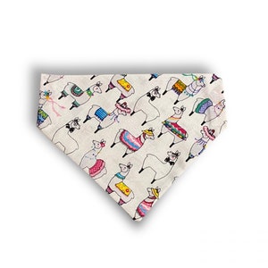 Llamas Over The Collar Pet Bandana • Cat Bandana • Dog Slip On Bandana  • Pet Bandana • Slip On Cat Bandana • Ready to ship