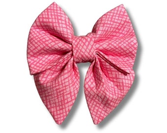 Pink Dog Sailor Bow Tie, Dog Sailor Bow, Dog Bowtie, Bow for Dog Collar