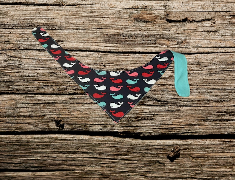 Whales Tie On Pet Bandana