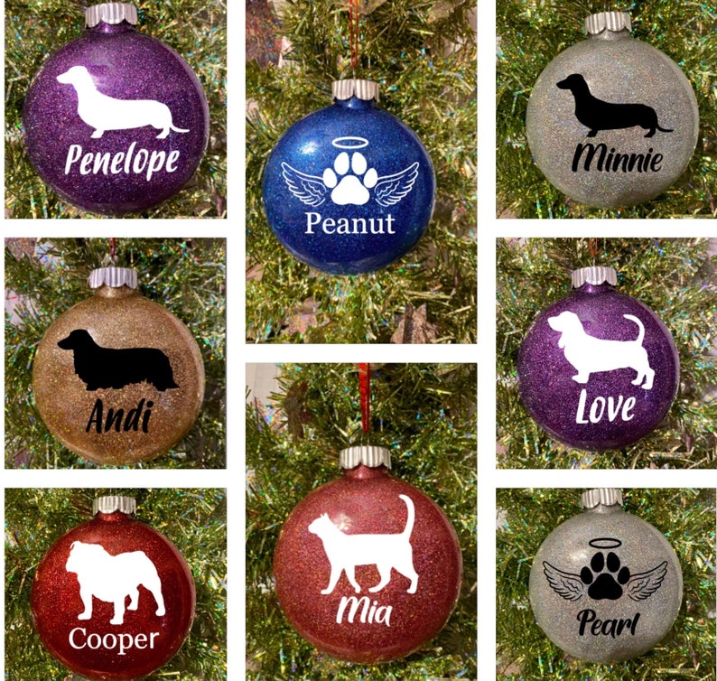 Personalized Pet Glitter Ornaments image 1