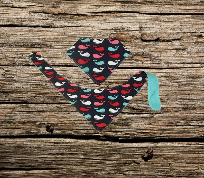 Whales Tie On Pet Bandana