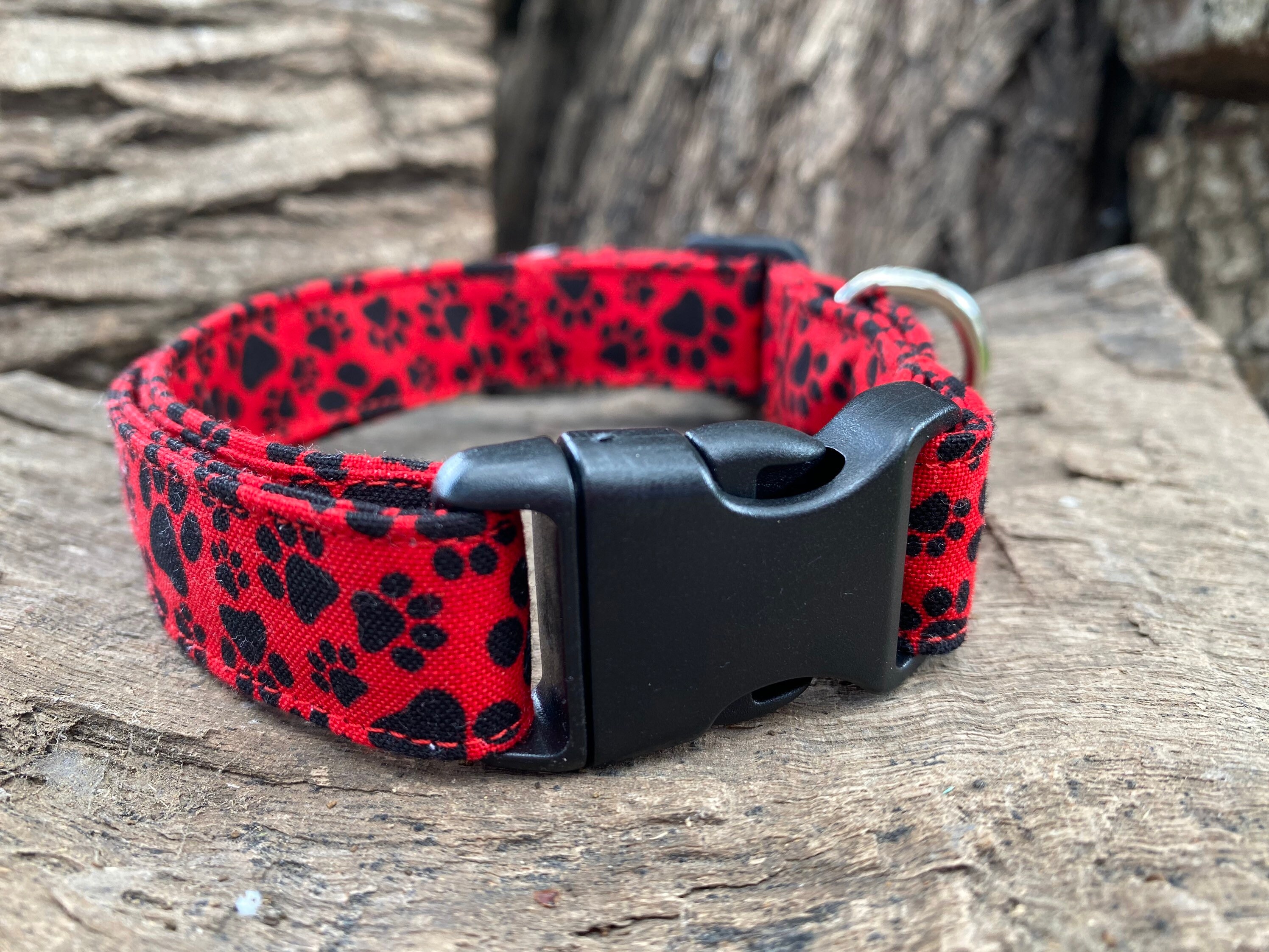 Paw Print Dog Collar SIZE SMALL Etsy UK