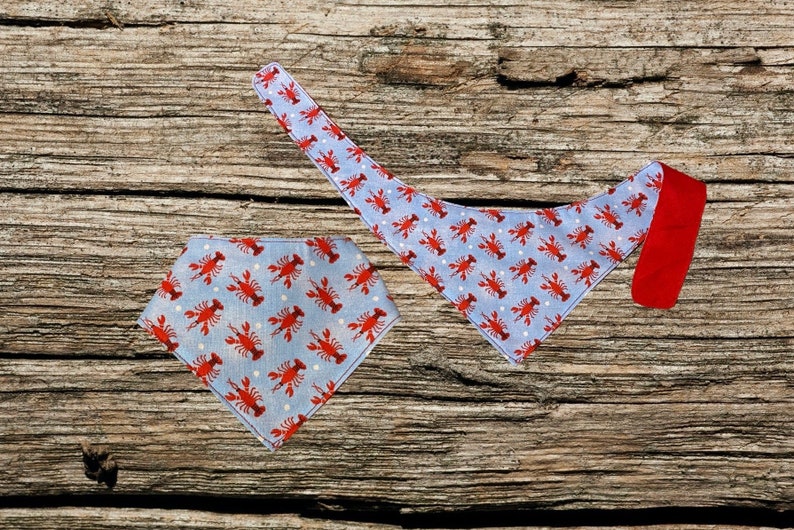 Lobster Tie On Dog Bandana Friends dog bandana Dog bandana Dog scarf Pet bandana Bandana for dogs
