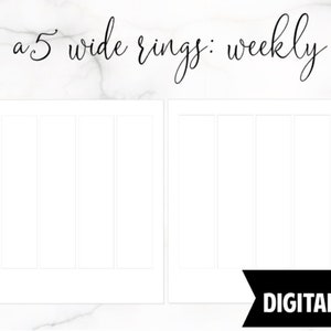 May include: A5 weekly planner with five wide rings, perfect for organizing your schedule and keeping track of appointments.