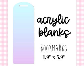 HOLO Acrylic Bookmark Blank: Iridescent Crafting Supplies (1.9"x 5.9")