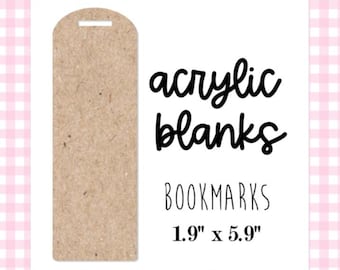 Clear Acrylic Bookmark Blanks (1.9"x 5.9") - Crafting Supplies