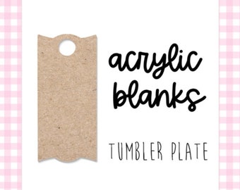 Acrylic Blanks | Acrylic Tumbler Name Plate | Acrylic Accessories | Crafting Supplies | Tumbler Topper Template