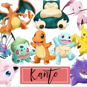 Digital Clip Art | Kanto Poke mon art, Poke mon watercolor art, Monster clip art