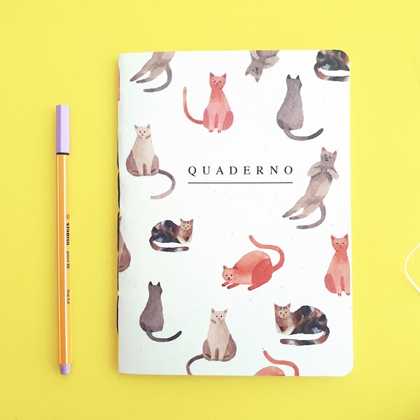 Handmade Notebook Gatti | a5 | 48 pages