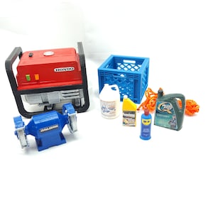 Scale Honda Generator Milk Crate kit Oil Grinder RC Accessory 1/10 Scale Rock Crawler Accessories Miniature Garage Axial SCX10 Traxxas TRX4