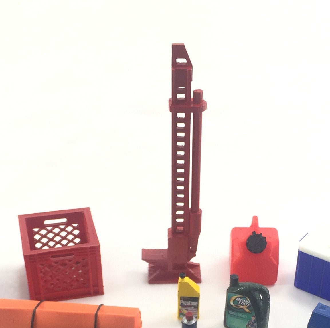 Hi Lift Jack Highif 1/10 Miniature Miniature Terrarium Zubehör für Rock Crailer & Scale Trucks / Diorama