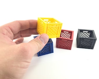Scale Mini Milk Crates for Rock Crawlers/ Scale Trucks / Miniature Diorama NECA Toys Crate Box for Doll house or garage 1/10 1/18 1/24