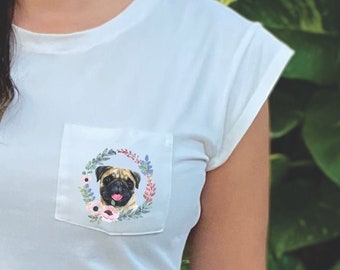 Pug Dog Mom T-shirt,  Women T-shirt, Dog lover Shirt,  T-shirt,  Dog Mom Shirt, Dog Lover Gift, Gift for Mom, Pug