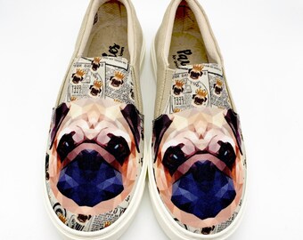 pug with shoes