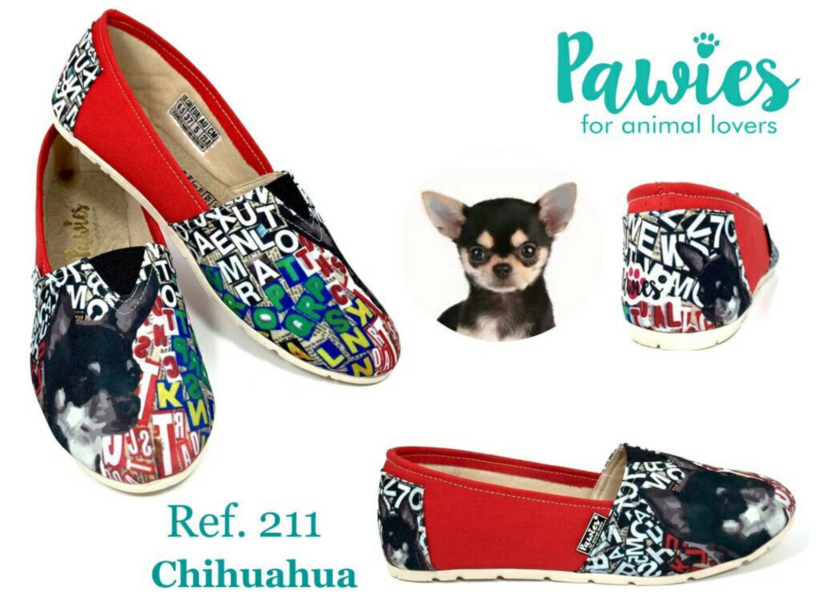 CHIHUAHUA BLACK SHOES Woman Shoes Dog Breeds Dog Lovers Etsy