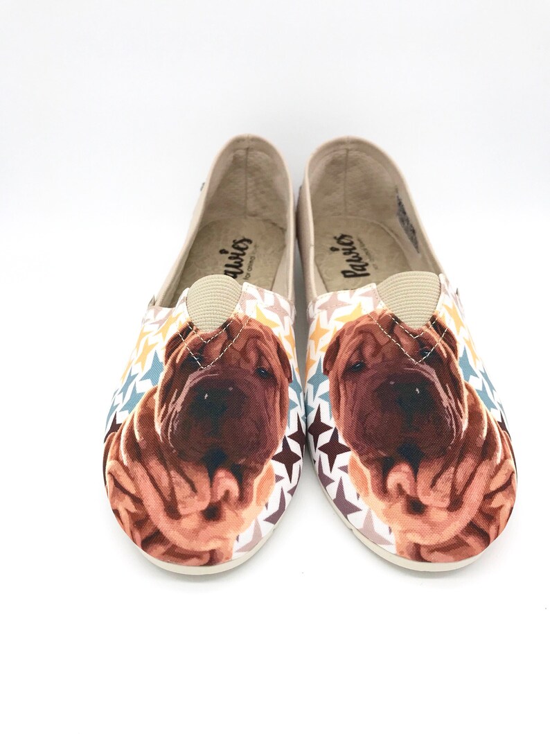 SHAR PEI SHOES Dog Puppies Slip Ons Shoes for Women Flat Etsy