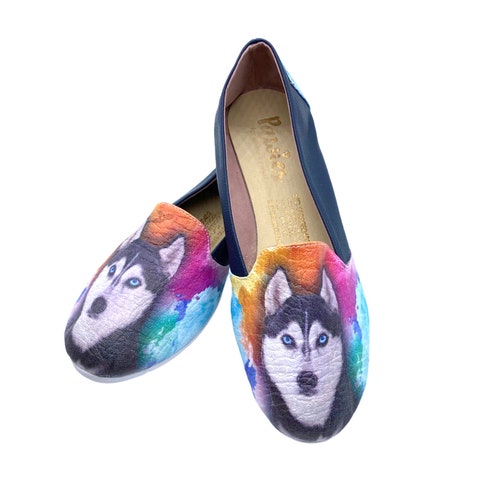 SIBERIAN HUSKY SHOES Dog Puppies Slip Ons Shoes for Women Etsy