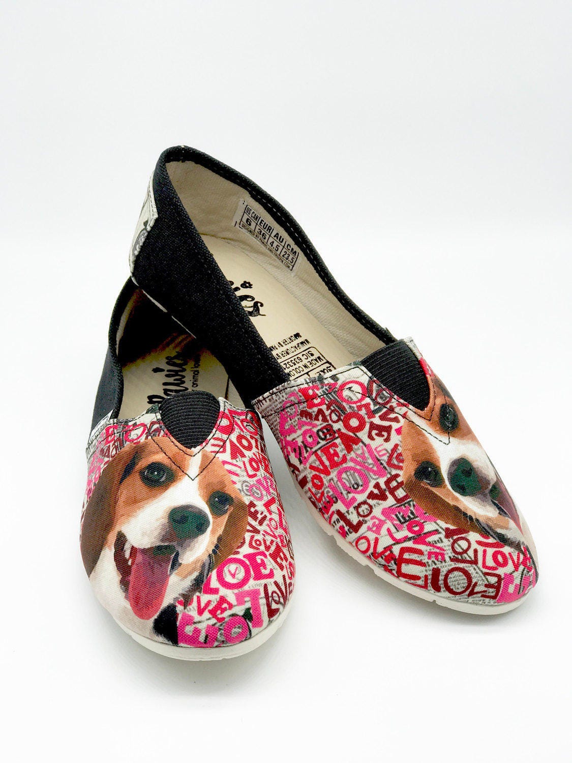 BEAGLE SHOES Animal lovers dog breeds beagle shoes. Dog Etsy