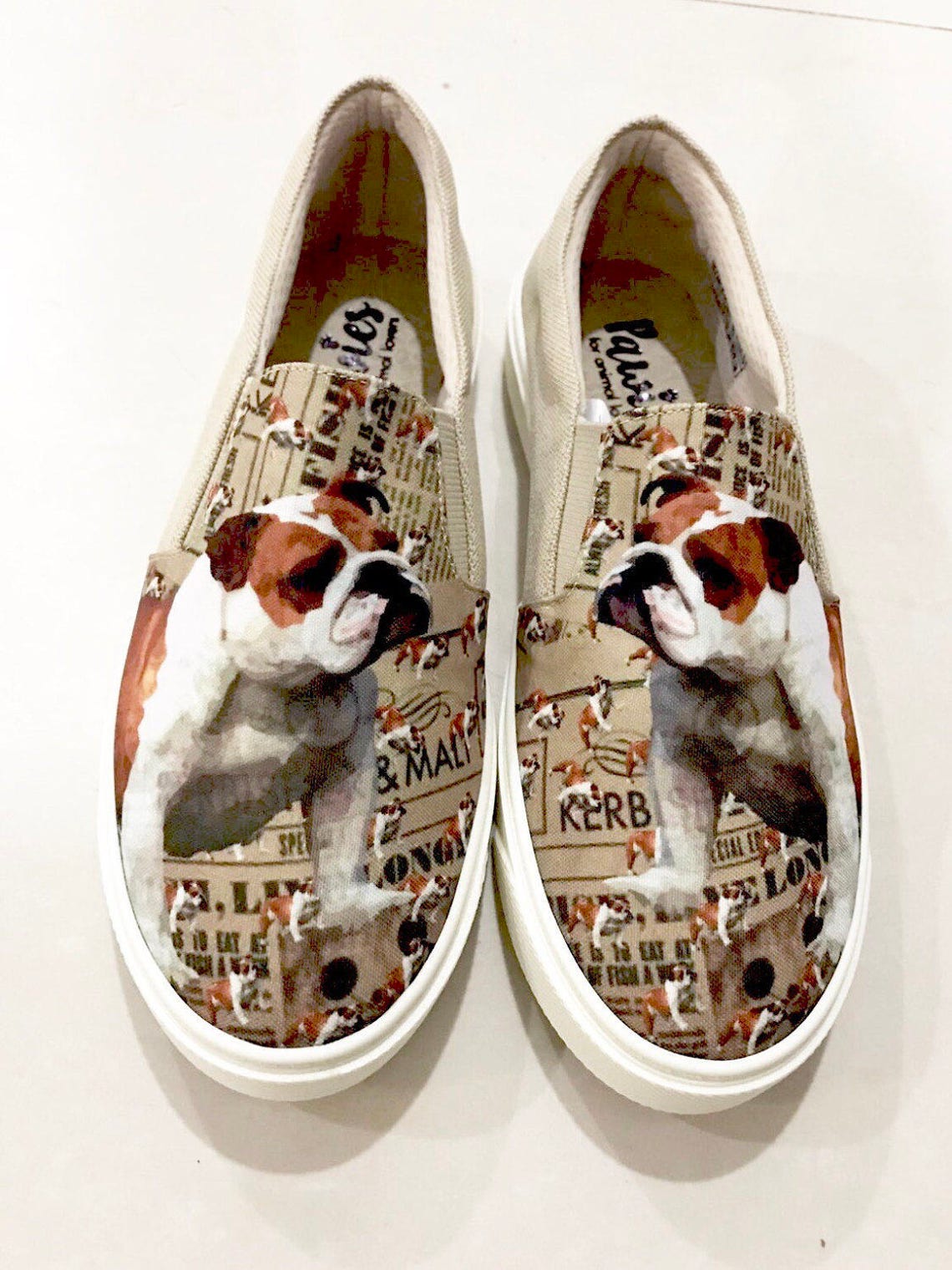 ENGLISH BULLDOG SHOES English Bulldog Lovers Dog Lovers Dog Etsy