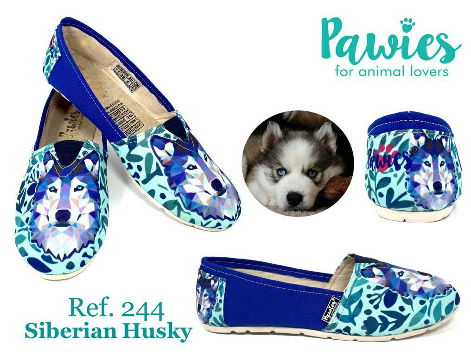 SIBERIAN HUSKY SHOES Dog Puppies Slip Ons Shoes for Women Etsy