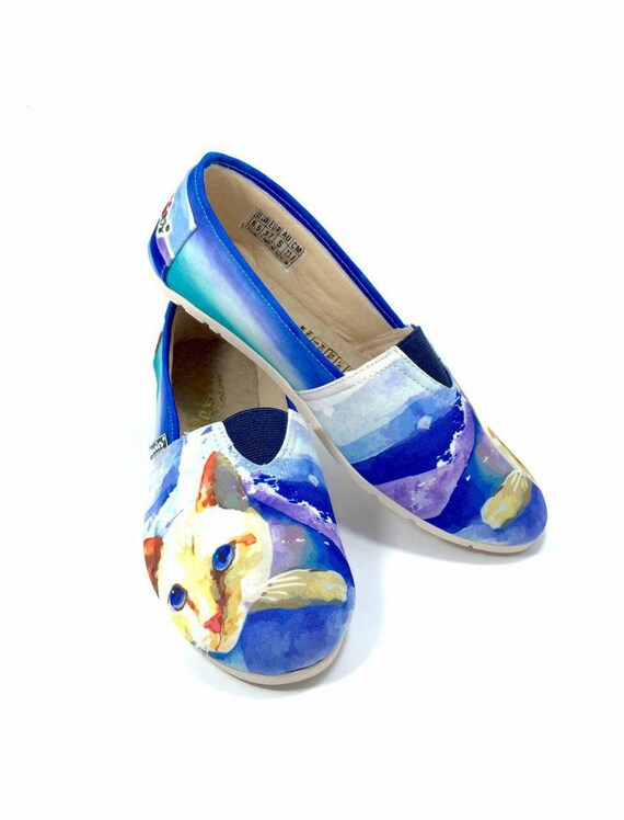 CAT SHOES slip ons pet lovers animal lovers cat breeds Etsy