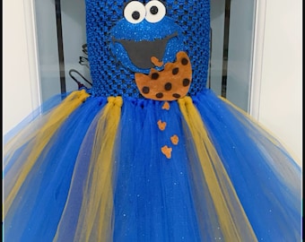 Inspired Cookie Monster Tutu Dress