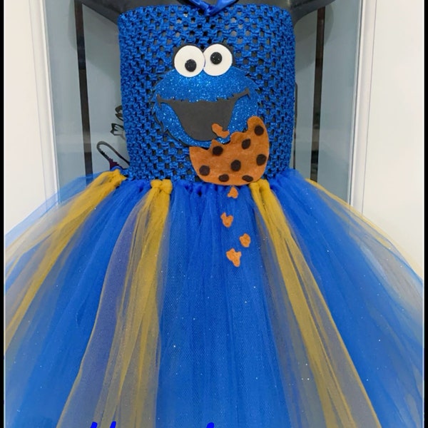 Inspired Cookie Monster Tutu Dress