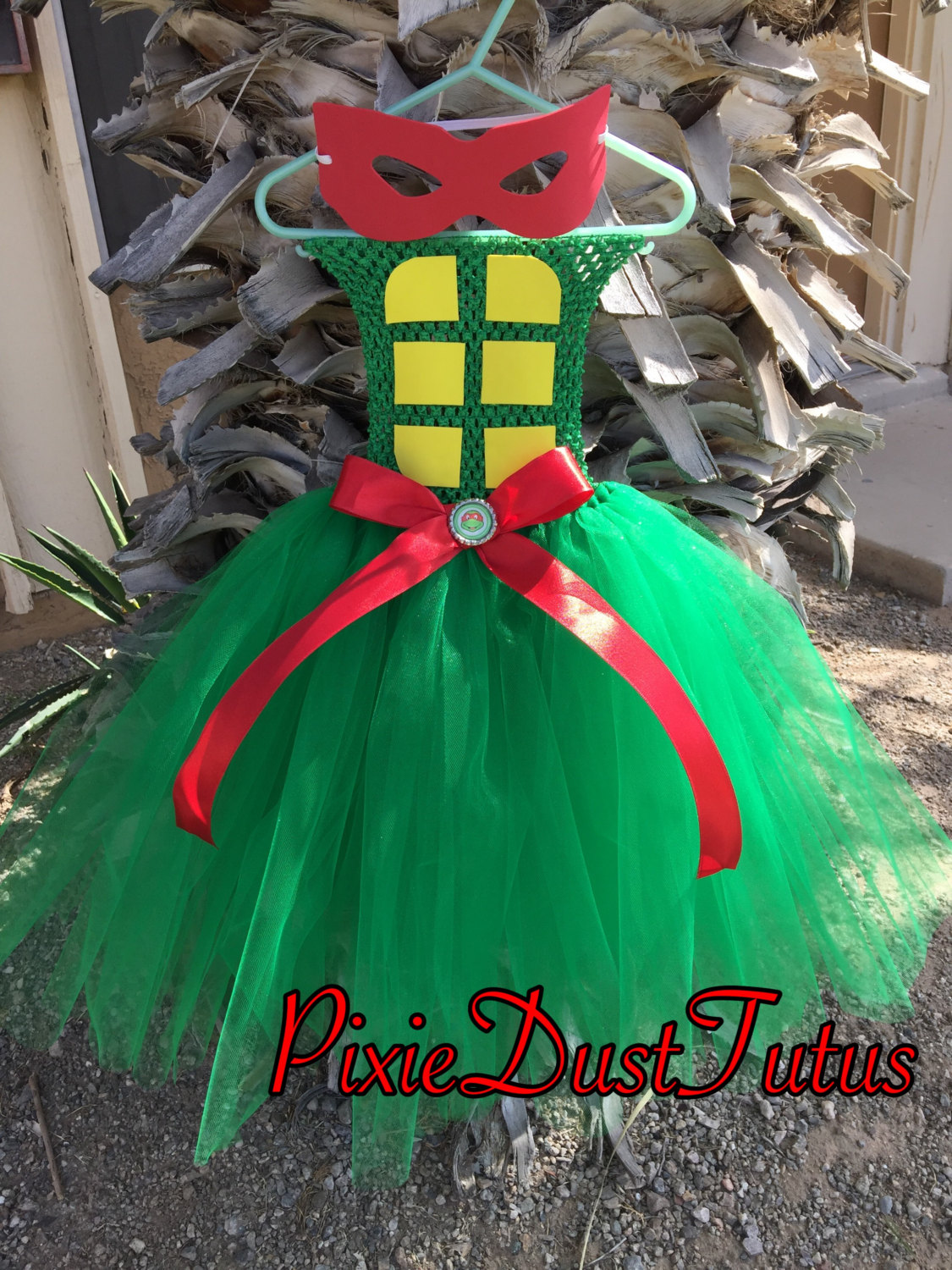 Pink Toes & Hair Bows Teenage Mutant Ninja Turtle Costume- Donatello TMNT Costume- TMNT Dress- TMNT Tutu dress-tmnt Tutu Dress Only / 4T / Orange