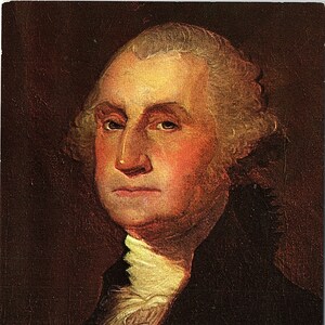 vintage Carte postale non postée George Washington Peinture à l’huile par Gilbert Stuart Morristown National Historical Park New Jersey NJ Koppell 45199