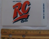 Vintage RC Cola Royal Crown Plastic Vending Machine Soda Insert Sign 3.5 x 2.25 quot