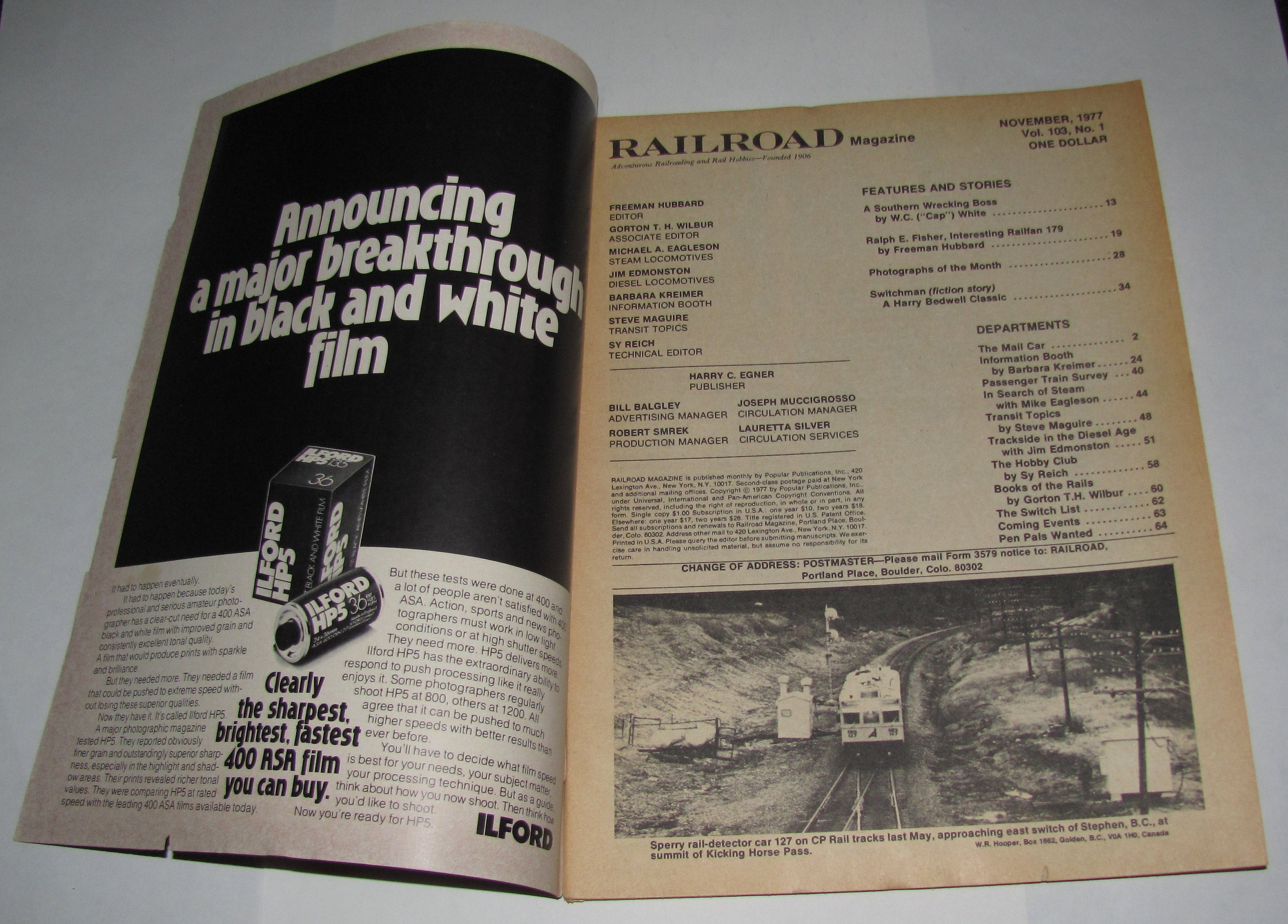 Vintage 1977 RAILROAD Magazine November 1977 Issue Etsy